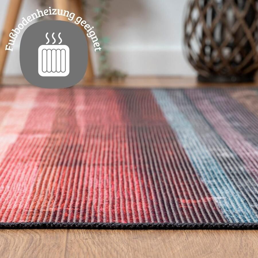 My home Vloerkleed Nivah MAGAZIJNOPRUIMING! Vlakweefsel modern gestreept geschikt voor binnen- en buitengebruik - Foto 2