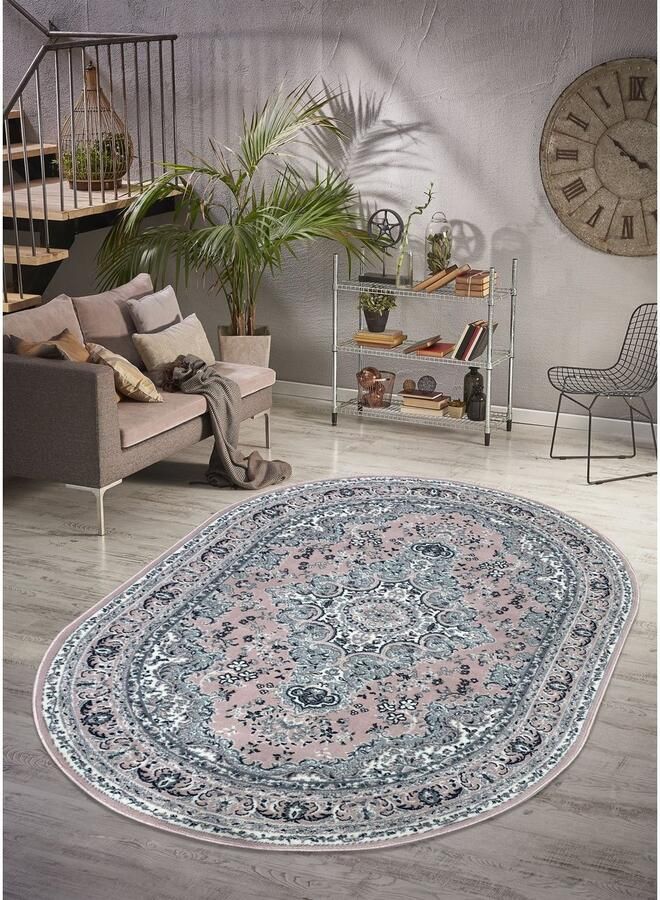 My home Vloerkleed Oriental Made in Belgium Oriënt-look met randdessin korte pool gemakkelijk in onderhoud elegant - Foto 4