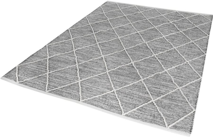 My home Vloerkleed Pamplona Handgeweven kleed ruitmotief met de hand geweven puur katoen - Foto 5