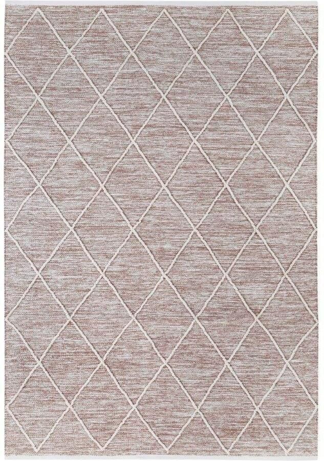 My home Vloerkleed Pamplona Handgeweven kleed ruitmotief met de hand geweven puur katoen - Foto 2