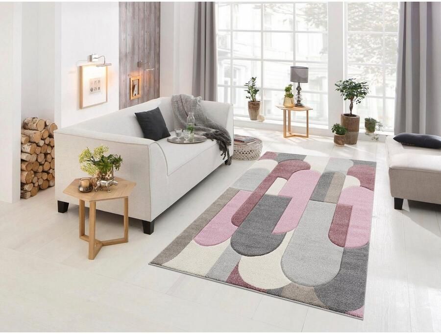 My home Vloerkleed Pautz handgemaakt contourensnede hoog-laag effect woonkamer modern - Foto 3