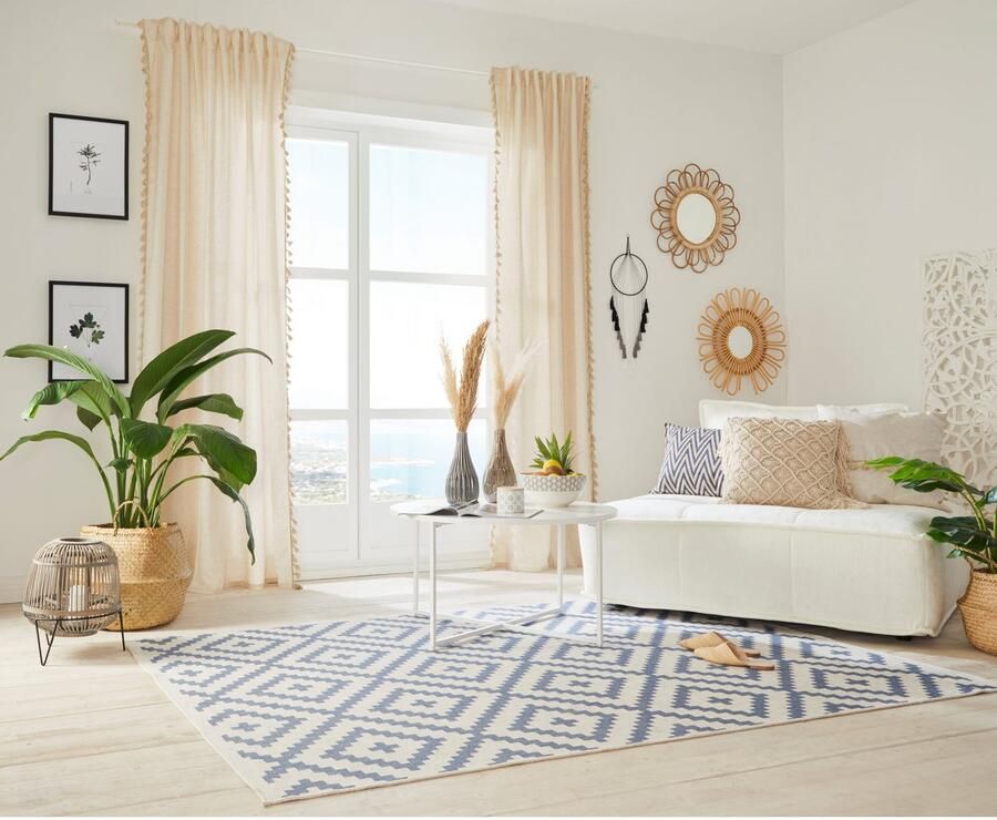 My home Vloerkleed Ronda tweezijdig te gebruiken kleed Sisal-look platweefsel in- en outdoor geometrisch boho design - Foto 6