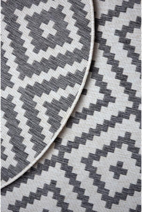 My home Vloerkleed Ronda tweezijdig te gebruiken kleed Sisal-look platweefsel in- en outdoor geometrisch boho design