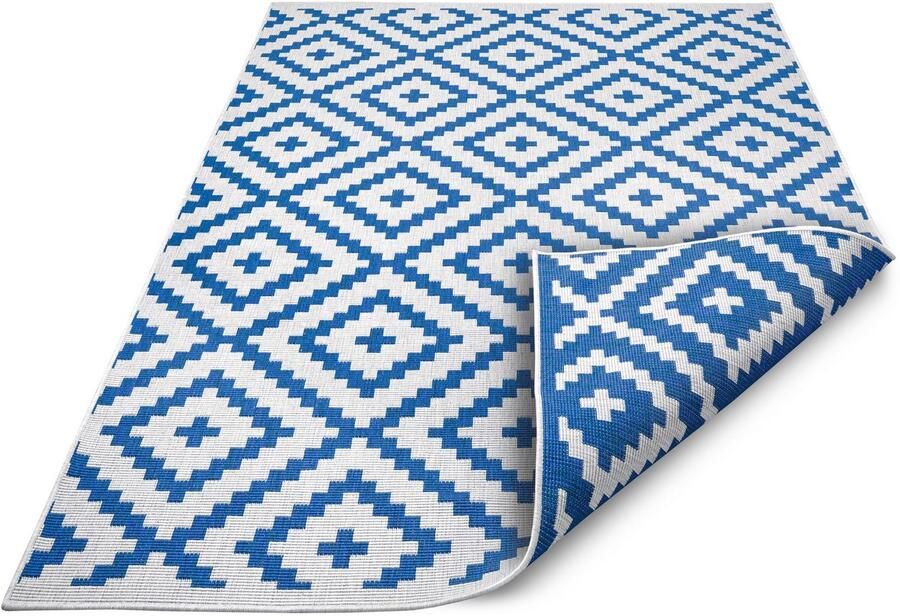 My home Vloerkleed Ronda tweezijdig te gebruiken kleed Sisal-look platweefsel in- en outdoor geometrisch boho design - Foto 11