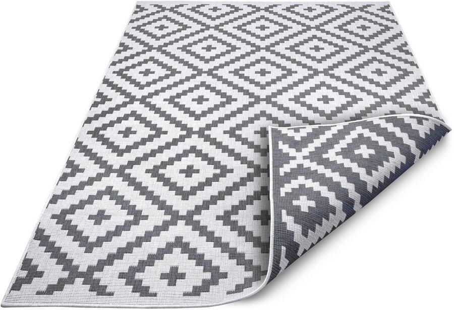 My home Vloerkleed Ronda tweezijdig te gebruiken kleed Sisal-look platweefsel in- en outdoor geometrisch boho design - Foto 8