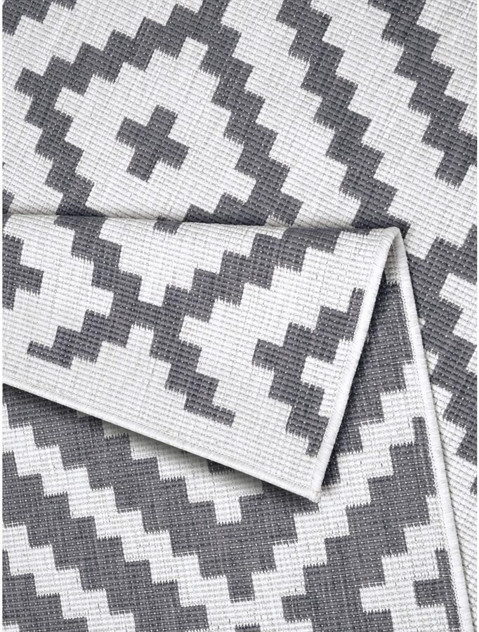 My home Vloerkleed Ronda tweezijdig te gebruiken kleed Sisal-look platweefsel in- en outdoor geometrisch boho design - Foto 5