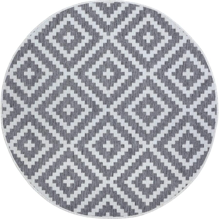 My home Vloerkleed Ronda tweezijdig te gebruiken kleed Sisal-look platweefsel in- en outdoor geometrisch boho design - Foto 3