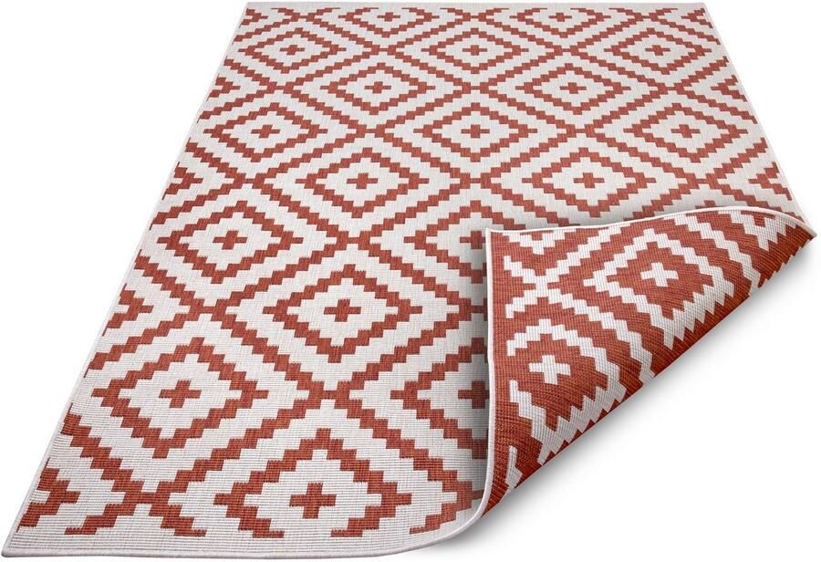 My home Vloerkleed Ronda tweezijdig te gebruiken kleed Sisal-look platweefsel in- en outdoor geometrisch boho design - Foto 6