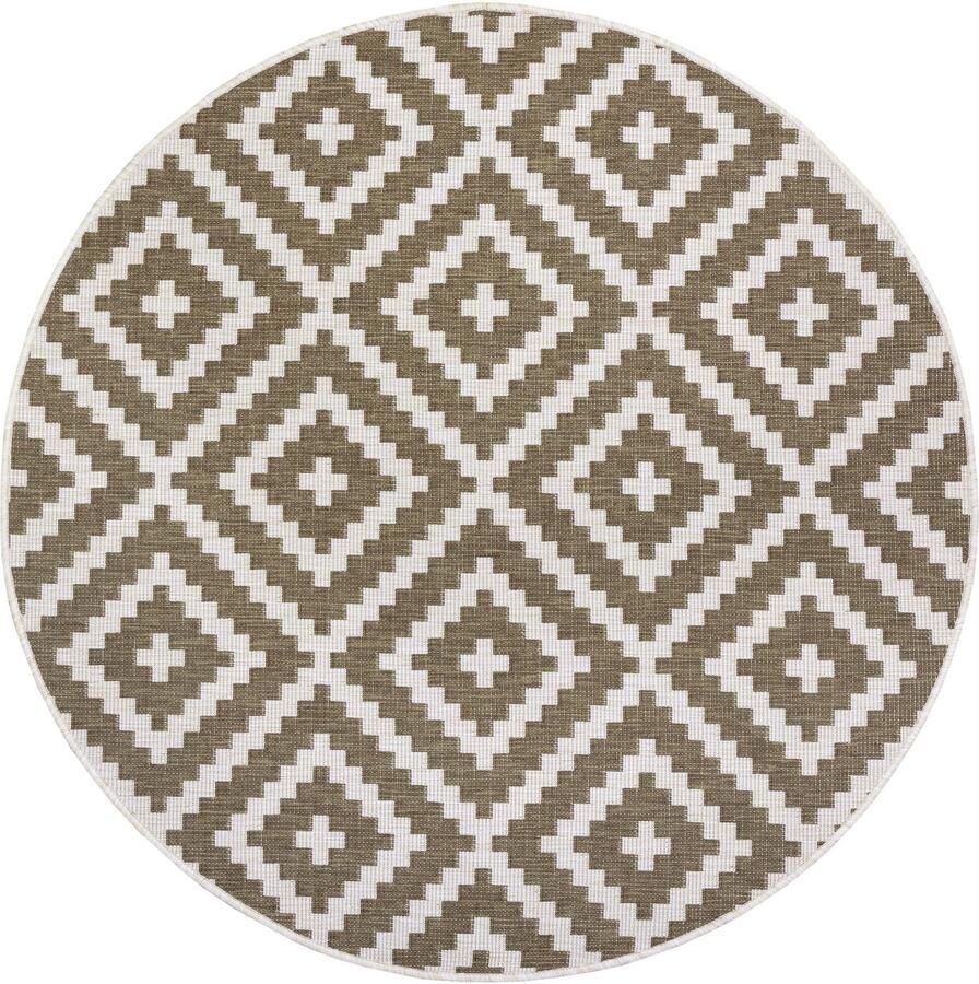 My home Vloerkleed Ronda tweezijdig te gebruiken kleed Sisal-look platweefsel in- en outdoor geometrisch boho design - Foto 4
