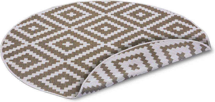 My home Vloerkleed Ronda tweezijdig te gebruiken kleed Sisal-look platweefsel in- en outdoor geometrisch boho design - Foto 5