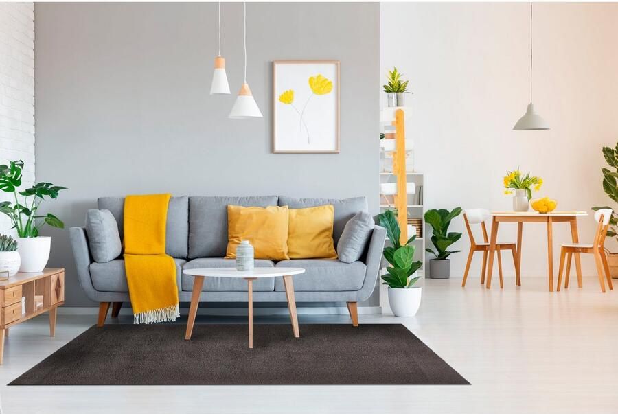 My home Vloerkleed Santos Effen kleuren zeer zachte pool voetwarm - Foto 4