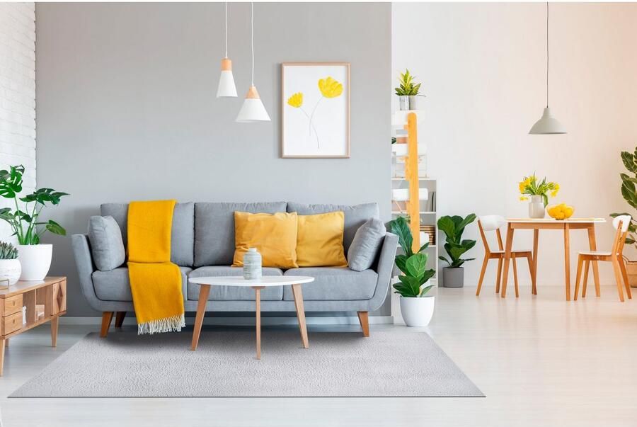 My home Vloerkleed Santos Effen kleuren zeer zachte pool voetwarm