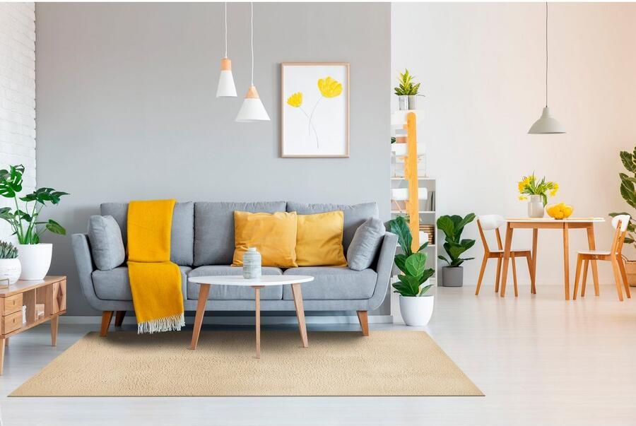 My home Vloerkleed Santos Effen kleuren zeer zachte pool voetwarm - Foto 11