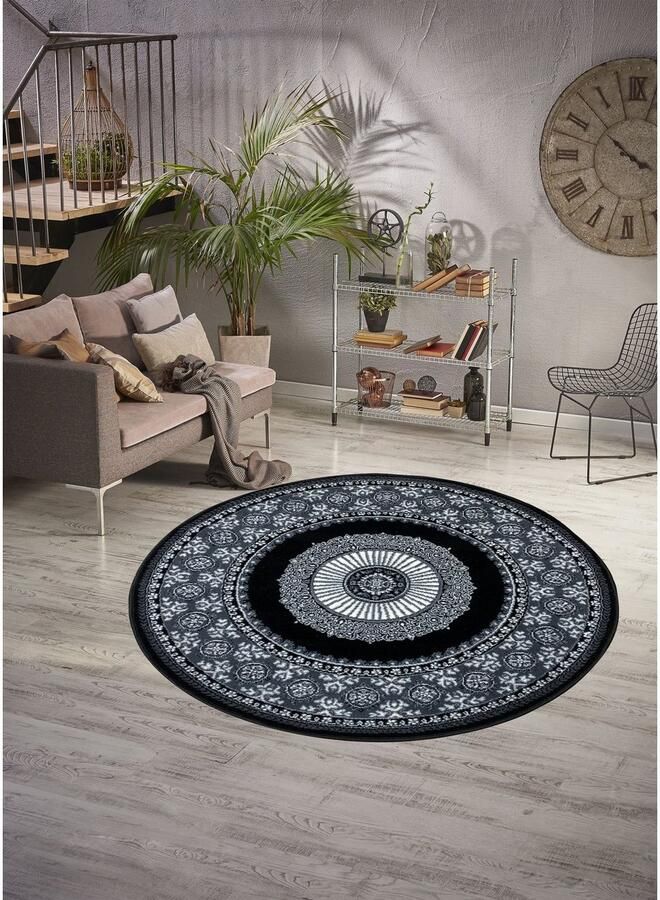 My home Vloerkleed Shari Made in Belgium Oriënt-decor met randdessin korte pool zacht gemakkelijk in onderhoud elegant - Foto 4