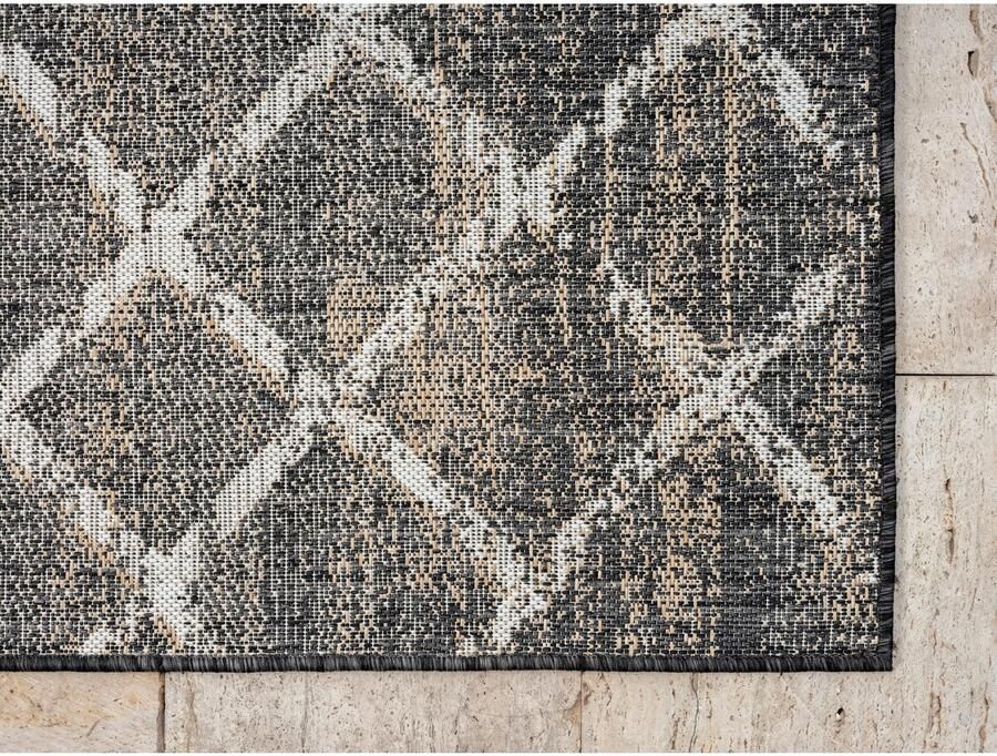 My home Vloerkleed Sorren MAGAZIJNOPRUIMING! Ruitenpatroon geschikt voor binnen- en buitengebruik terras & balkon - Foto 5