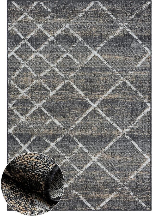 My home Vloerkleed Sorren MAGAZIJNOPRUIMING! Ruitenpatroon geschikt voor binnen- en buitengebruik terras & balkon - Foto 8