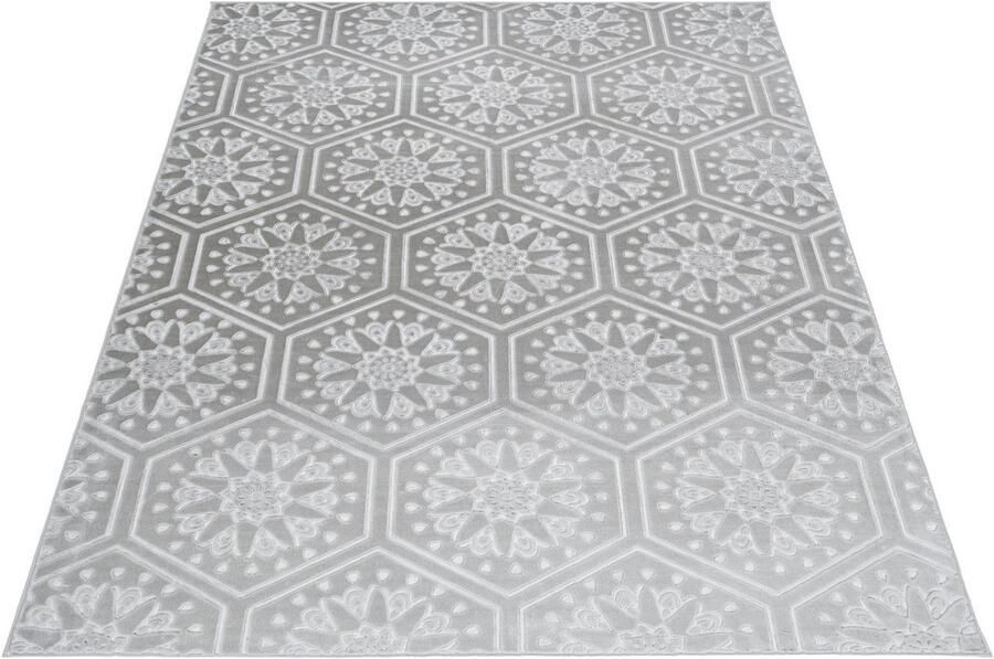 Calo-deluxe Vloerkleed Latemar 300 zachte bontgevoel reliëf patroon woonkamer slaapkamer - Foto 8