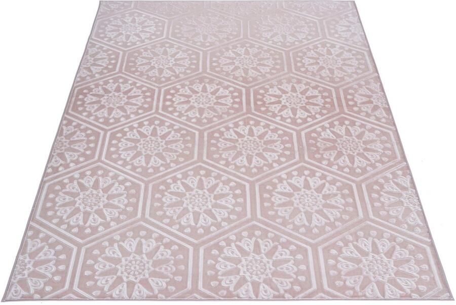 Calo-deluxe Vloerkleed Latemar 300 zachte bontgevoel reliëf patroon woonkamer slaapkamer - Foto 4