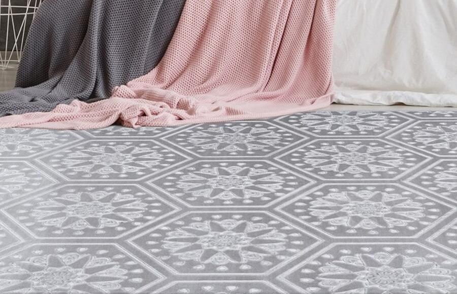 Calo-deluxe Vloerkleed Latemar 300 zachte bontgevoel reliëf patroon woonkamer slaapkamer - Foto 9