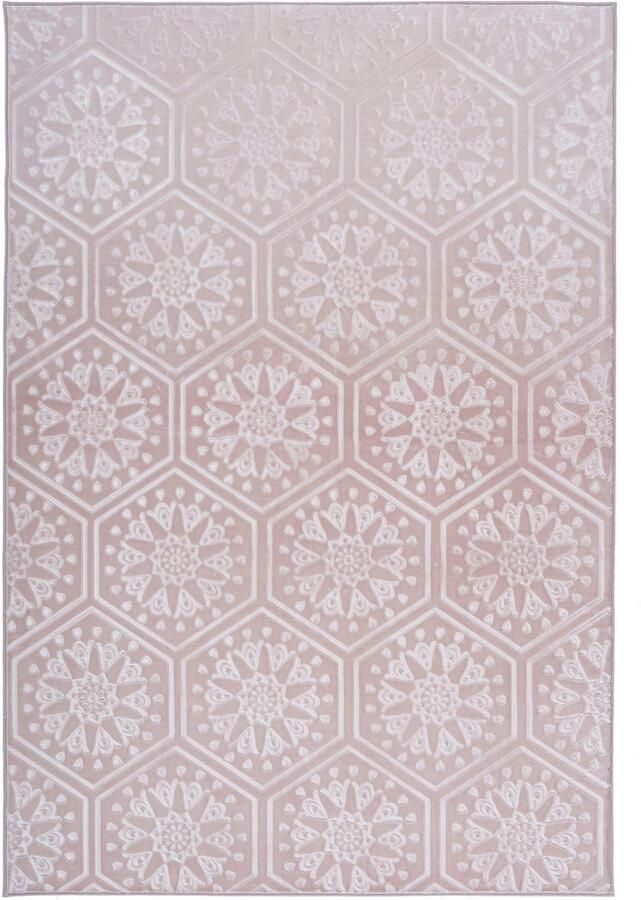 Calo-deluxe Vloerkleed Latemar 300 zachte bontgevoel reliëf patroon woonkamer slaapkamer - Foto 3