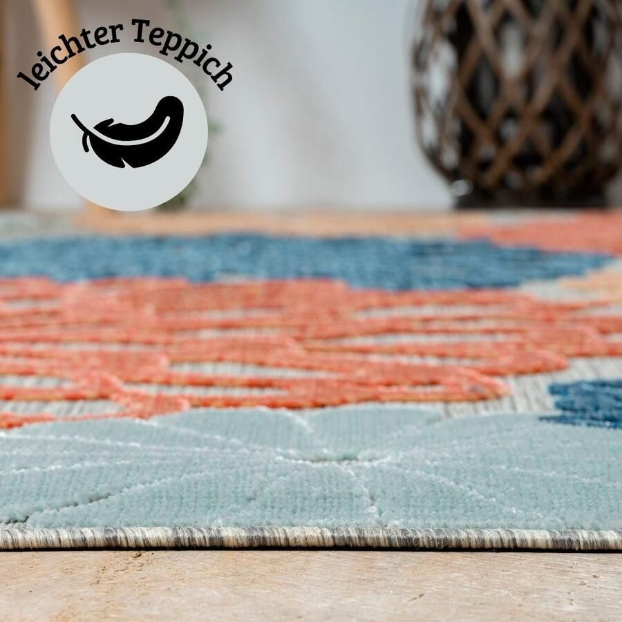 My home Vloerkleed Tamsin MAGAZIJNOPRUIMING! Hoog-laag effect geschikt voor binnen- en buitengebruik terras & balkon - Foto 11