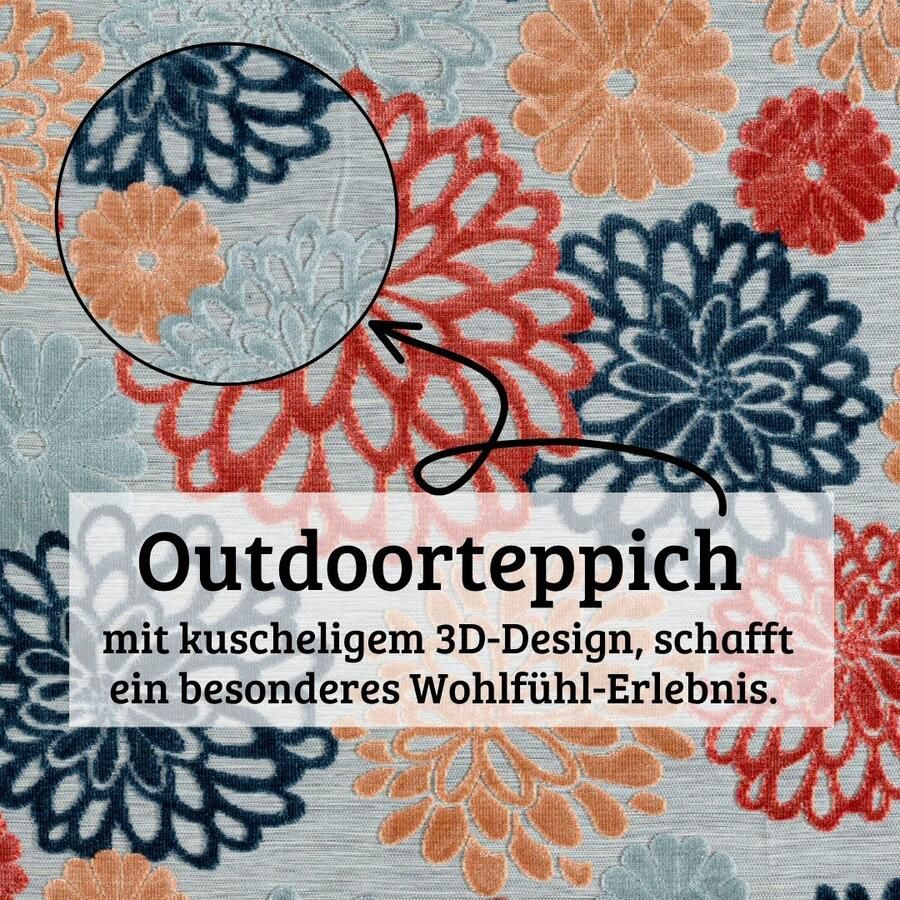 My home Vloerkleed Tamsin MAGAZIJNOPRUIMING! Hoog-laag effect geschikt voor binnen- en buitengebruik terras & balkon