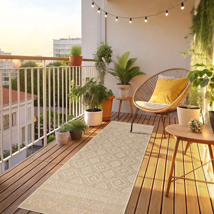 My home Vloerkleed Toronto is ook als loper verkrijgbaar Geschikt voor binnen en buiten sisal-look weerbestendig & uv-bestendig boho - Foto 2