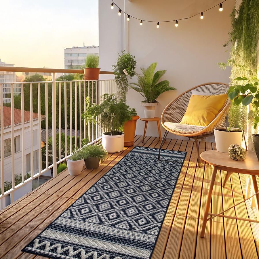 My home Vloerkleed Toronto is ook als loper verkrijgbaar Geschikt voor binnen en buiten sisal-look weerbestendig & uv-bestendig boho - Foto 2