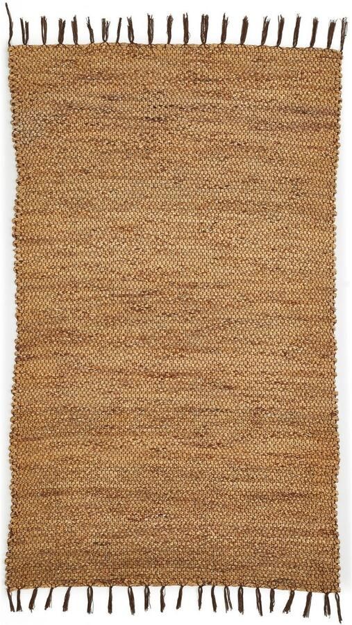 My home Vloerkleed Ulmiz Keerbaar tapijt handgeweven met franjes van 100% waterhyacint - Foto 13