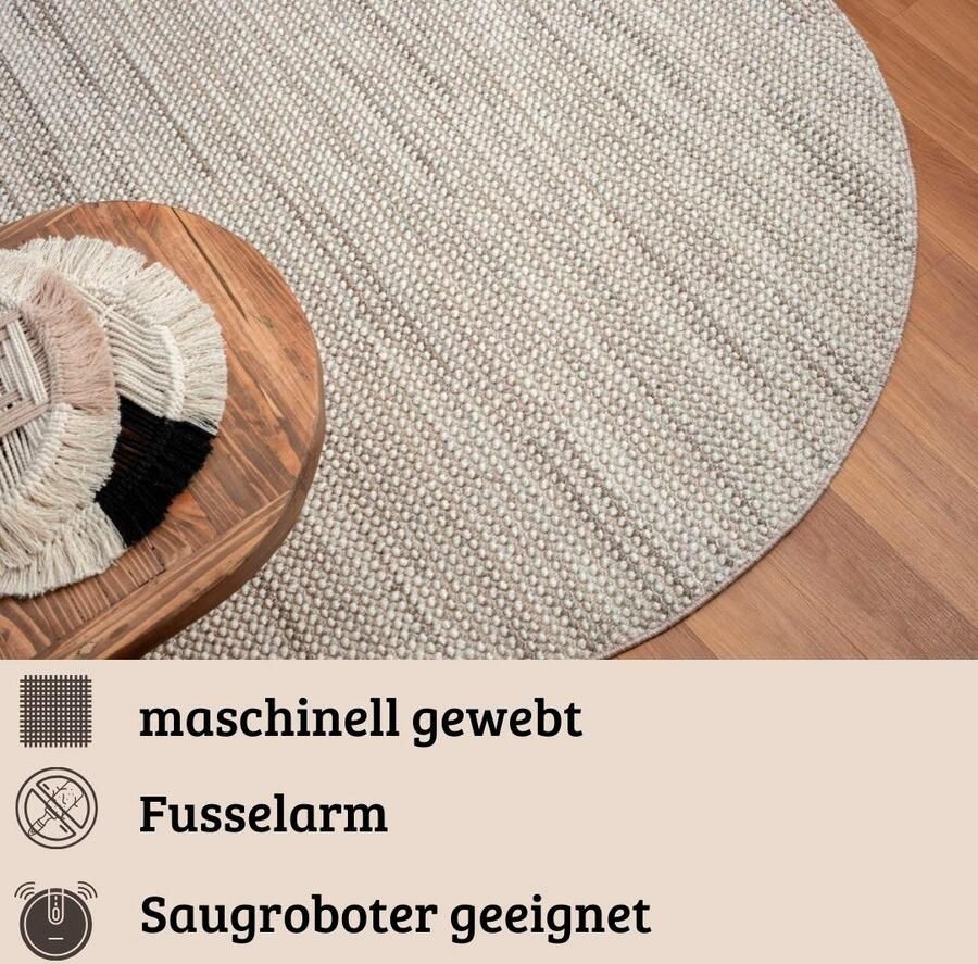 My home Vloerkleed Vals Uni kleuren gemêleerd sisal-look ook verkrijgbaar in rechthoekig - Foto 6