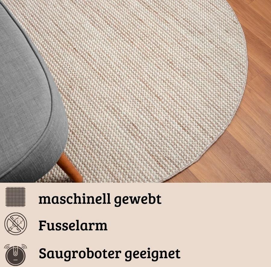 My home Vloerkleed Vals Uni kleuren gemêleerd sisal-look ook verkrijgbaar in rechthoekig - Foto 6