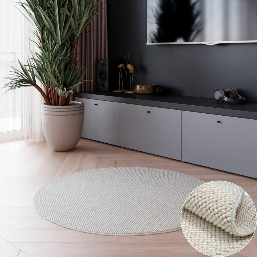 My home Vloerkleed Vals Uni kleuren gemêleerd sisal-look ook verkrijgbaar in rechthoekig - Foto 3