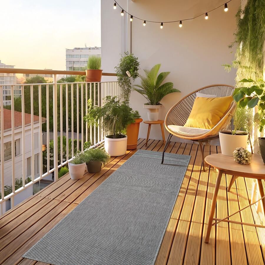 My home Vloerkleed Venetië is ook als loper verkrijgbaar Geschikt voor binnen en buiten sisal-look weerbestendig & uv-bestendig