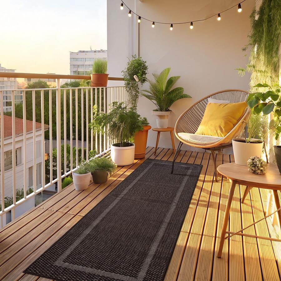 My home Vloerkleed Venetië rand is ook als loper verkrijgbaar Geschikt voor binnen en buiten sisal-look weerbestendig & uv-bestendig - Foto 1