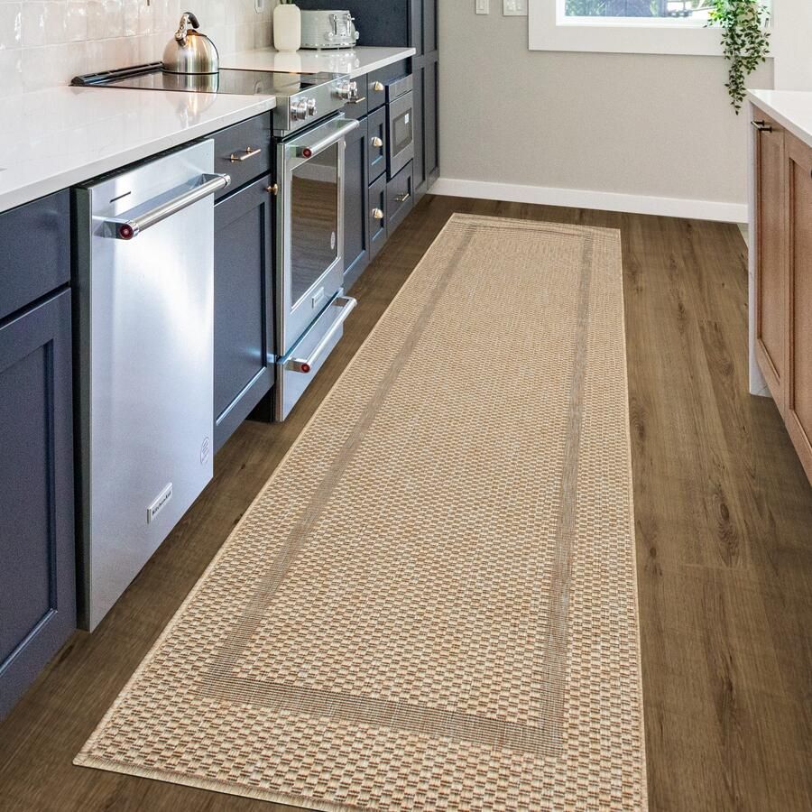 My home Vloerkleed Venetië rand is ook als loper verkrijgbaar Geschikt voor binnen en buiten sisal-look weerbestendig & uv-bestendig