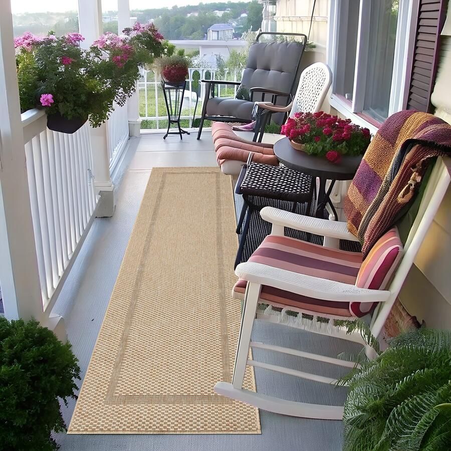 My home Vloerkleed Venetië rand is ook als loper verkrijgbaar Geschikt voor binnen en buiten sisal-look weerbestendig & uv-bestendig - Foto 2