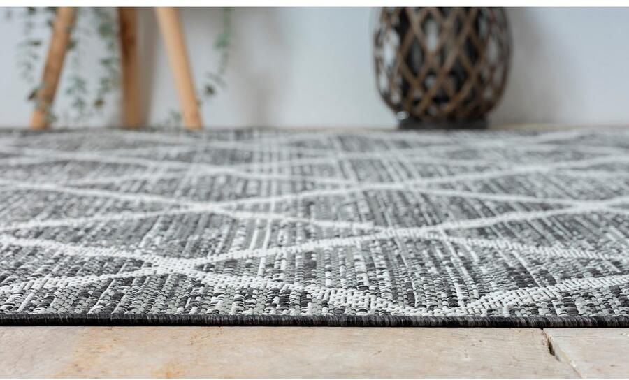 My home Vloerkleed Veyla MAGAZIJNOPRUIMING! Ruitenpatroon geschikt voor binnen- en buitengebruik terras & balkon - Foto 10