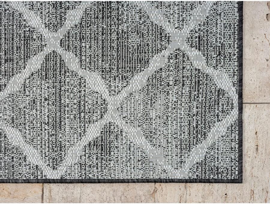 My home Vloerkleed Veyla MAGAZIJNOPRUIMING! Ruitenpatroon geschikt voor binnen- en buitengebruik terras & balkon - Foto 5