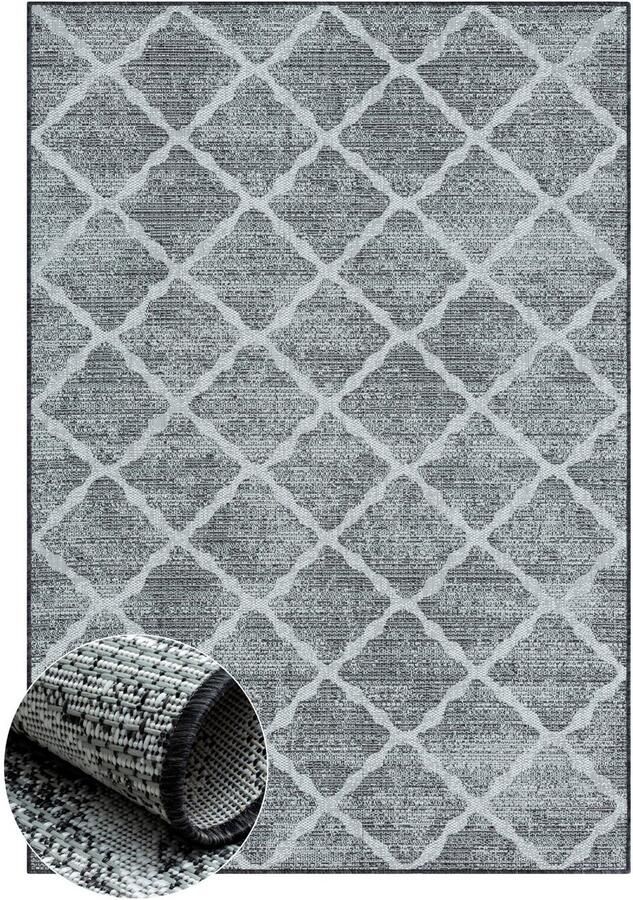 My home Vloerkleed Veyla MAGAZIJNOPRUIMING! Ruitenpatroon geschikt voor binnen- en buitengebruik terras & balkon - Foto 8