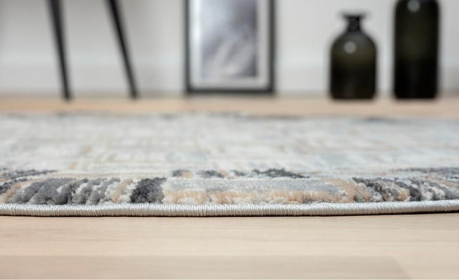 My home Vloerkleed Yasmin Kortpolig modern ontwerp met rand onderhoudsvriendelijk woonkamer - Foto 9