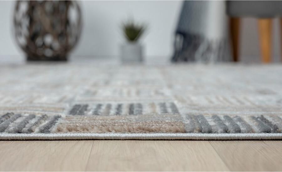 My home Vloerkleed Yasmin MAGAZIJNOPRUIMING! Kortpolig modern ontwerp met rand onderhoudsvriendelijk woonkamer - Foto 8