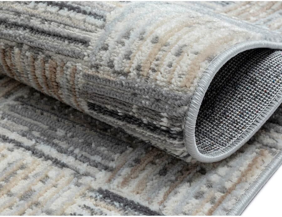 My home Vloerkleed Yasmin MAGAZIJNOPRUIMING! Kortpolig modern ontwerp met rand onderhoudsvriendelijk woonkamer - Foto 5