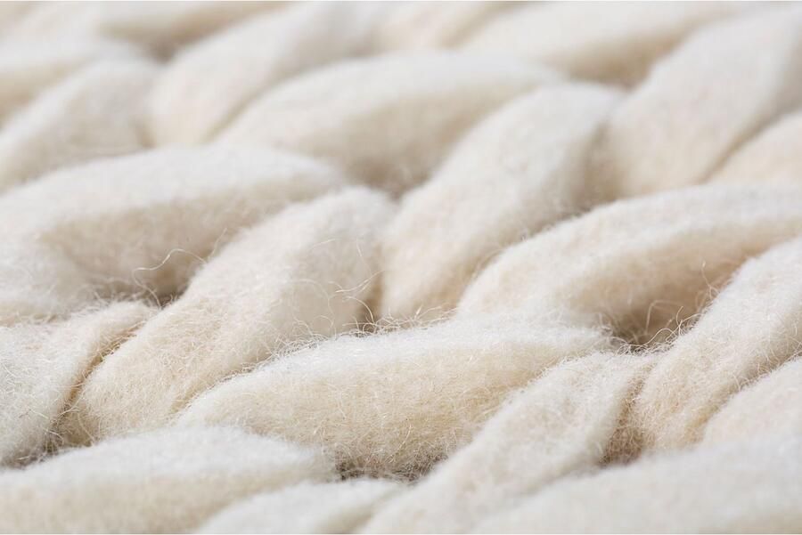 Home affaire Wollen kleed Noyack Handgeweven kleed tricot-look met de hand geweven zuivere wol - Foto 8