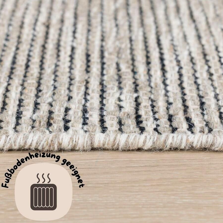 My home Wollen kleed Odenne handgeweven omkeerbare tapijt gemêleerd uiterlijk 100% wol woonkamer - Foto 2