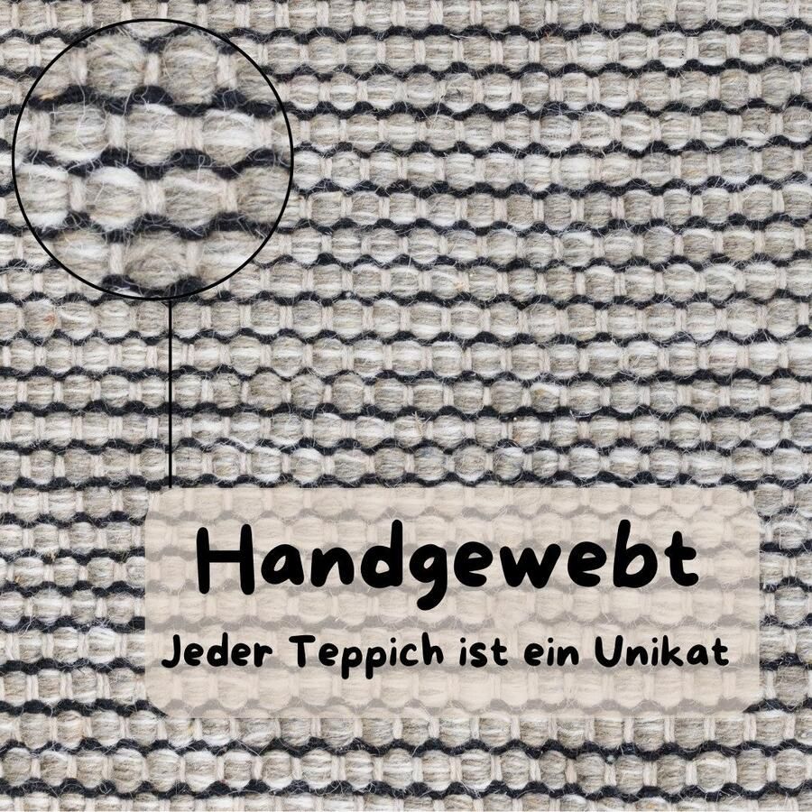 My home Set slaapkamerkleedjes Odenne handgeweven omkeerbare tapijt gemêleerd uiterlijk 100% wol woonkamer - Foto 2