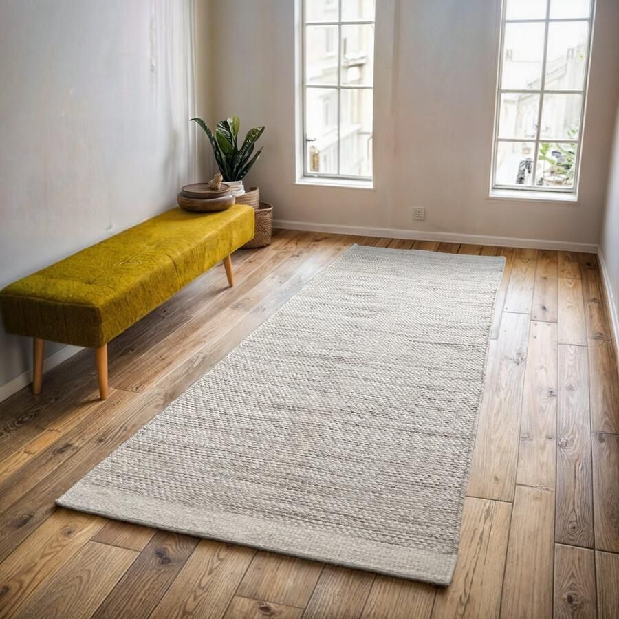 My home Wollen kleed Woolscape Omkeerbaar tapijt handgeweven kwaliteit gemêleerd 100% wol woonkamer