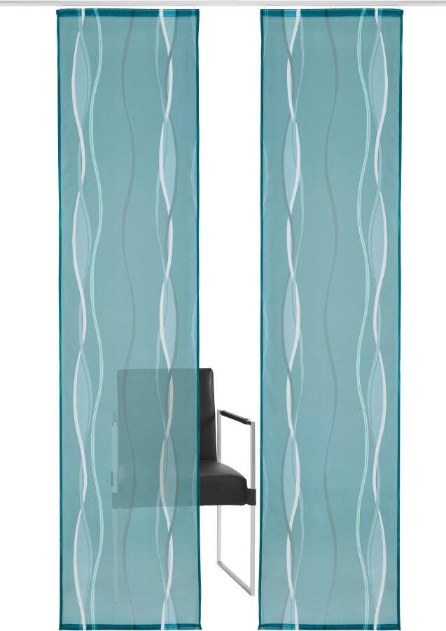 My home Paneelgordijn Dimona set van 2 kant-en-klaargordijn met bevestigingsmateriaal golven (2 stuks) - Foto 6