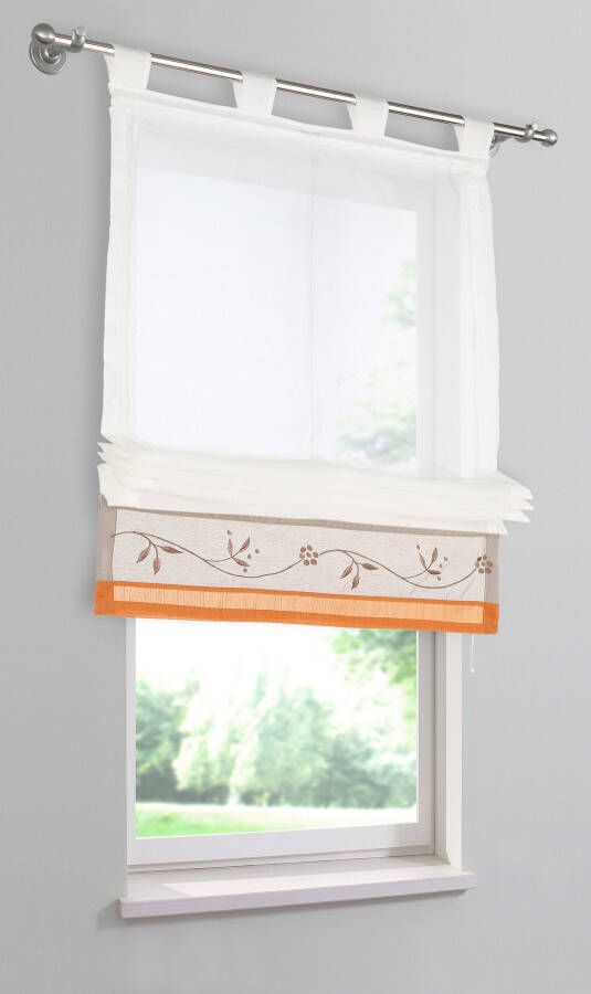 My home Romeins rolgordijn Sorel Transparant geborduurd polyester (1 stuk) - Foto 1