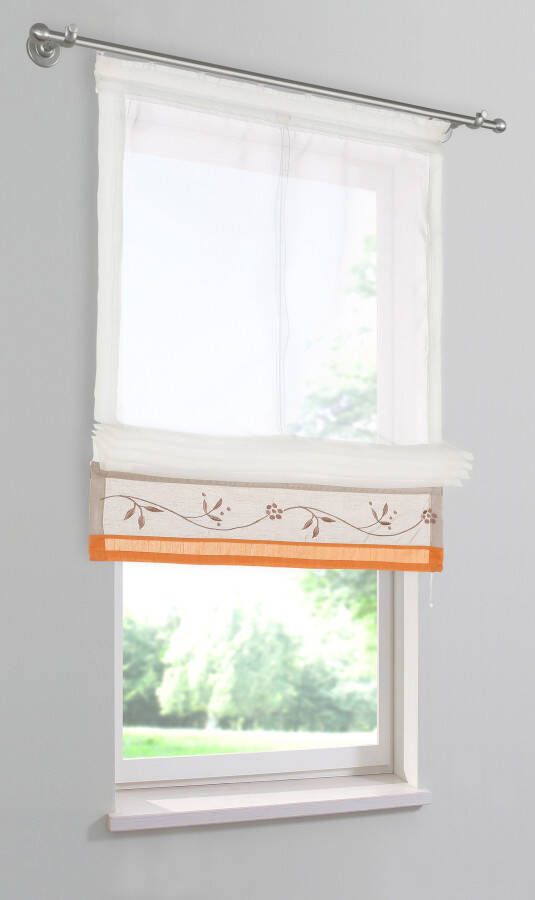My home Romeins rolgordijn Sorel Transparant geborduurd polyester (1 stuk)