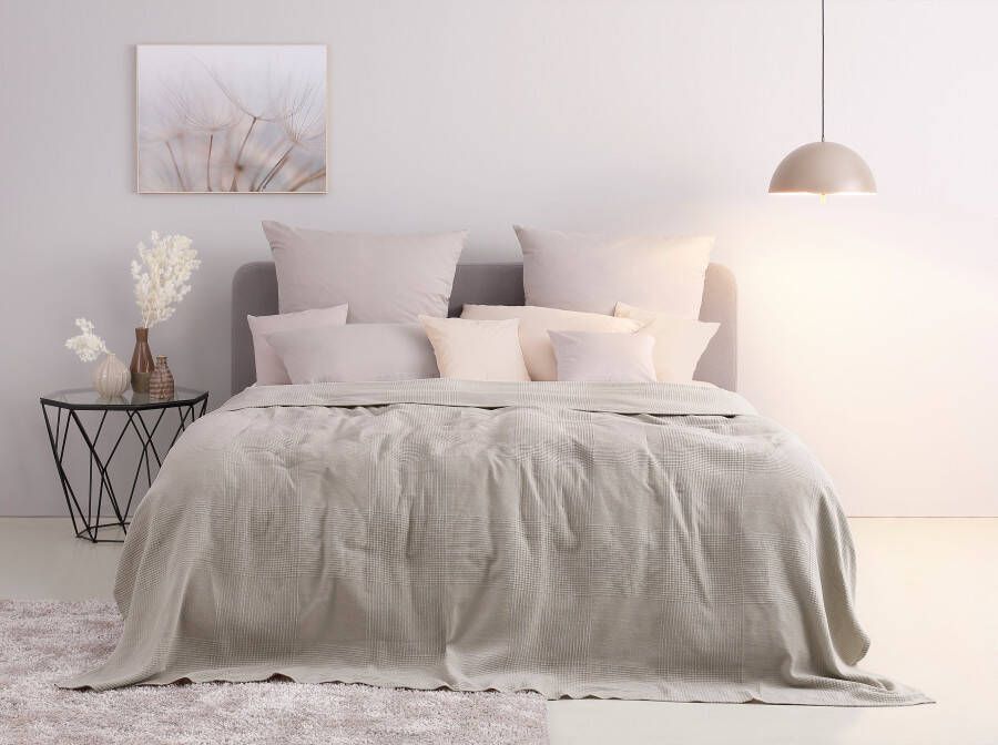 My home Sprei Mira lichte sprei van 100% katoen uni foulard zonder vulling - Foto 2